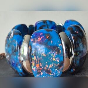 Blue and Silver Women's Bracelet